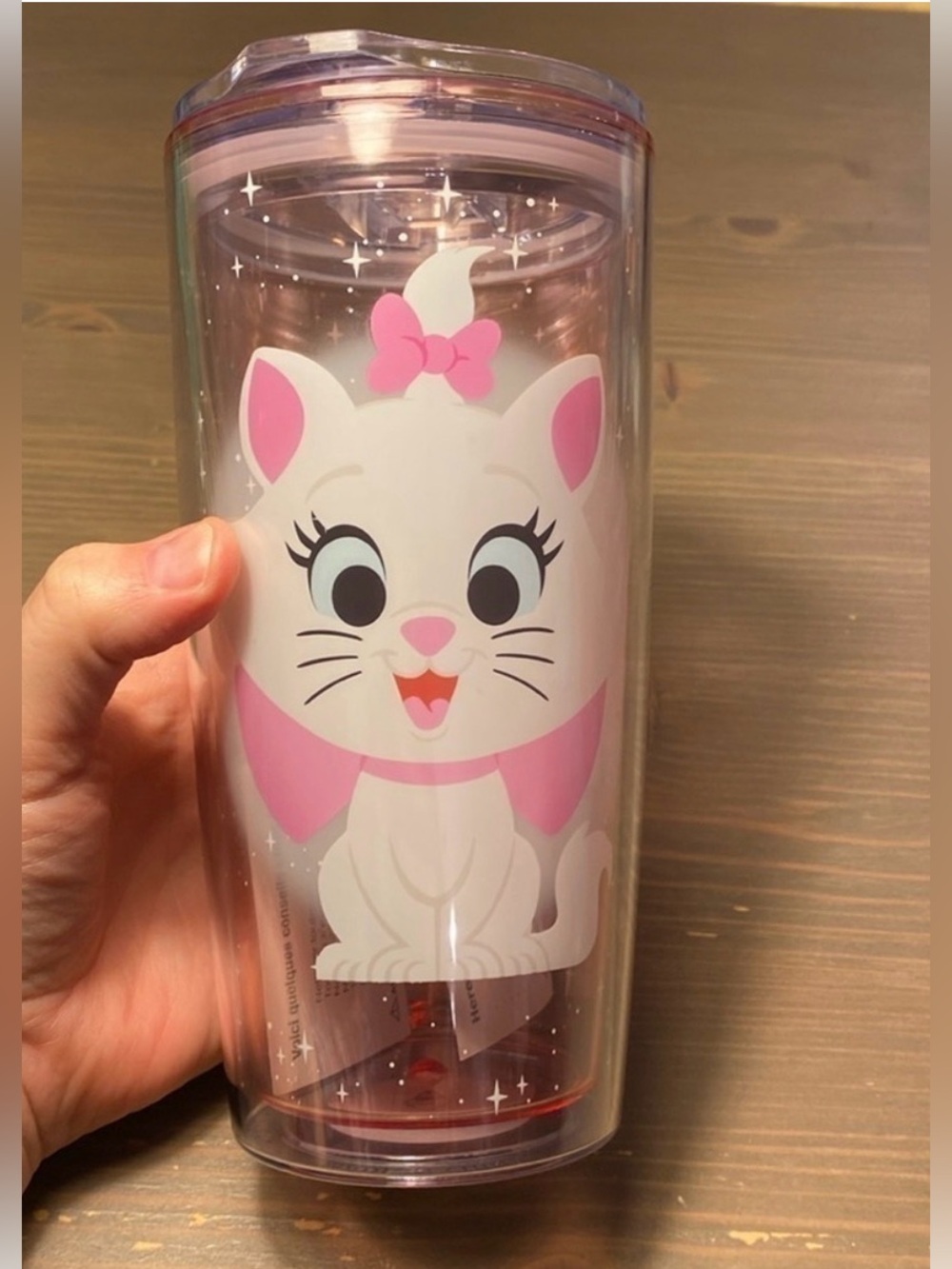 Disney Aristocats Marie travel tumbler Pink